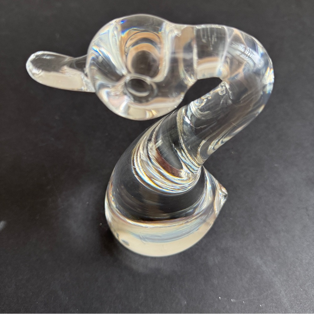 Vintage Clear Art Glass Duck Figurine - Picture 3 of 6